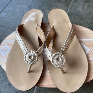 Jack Rogers  gold sandals